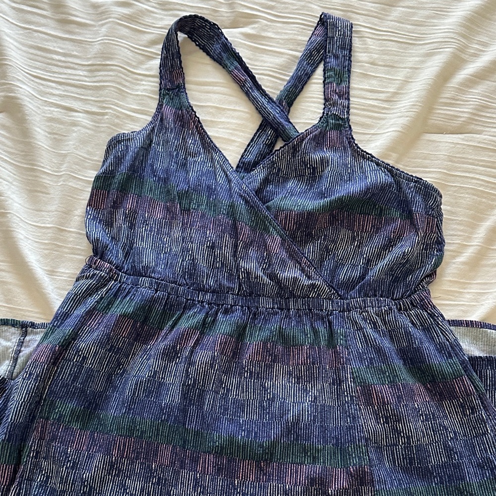Universal Thread Blue and Purple Textured Maxi Dress